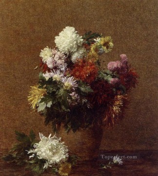  henri - Gran Ramo de Crisantemos flor pintor Henri Fantin Latour